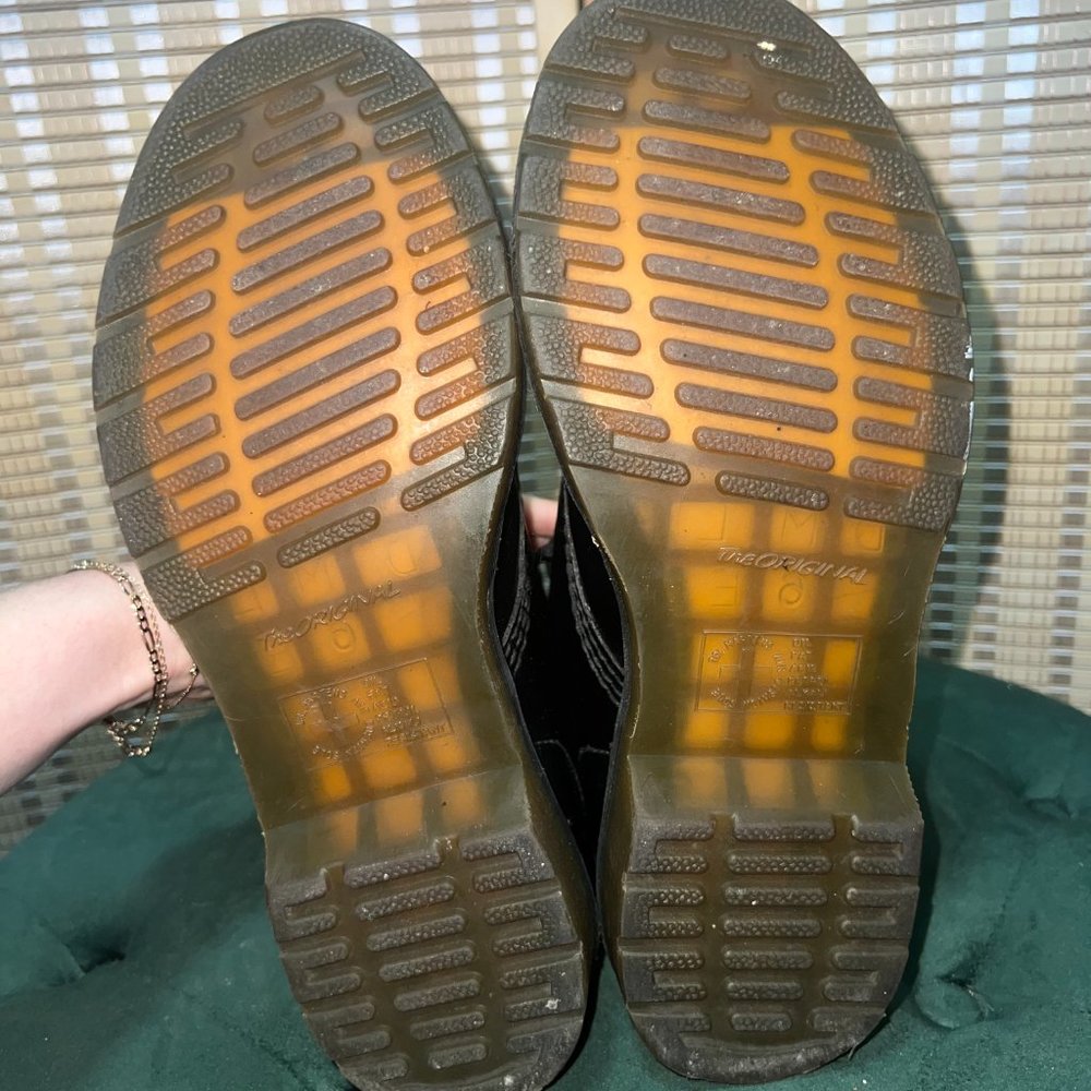 Doc Martens 1460 Lace Up Combat Boots in Black Smooth Leather, Size 8 - Picture 8 of 10